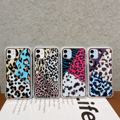 Electroplated Love Leopard Print Small Waist Phone Case