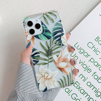 Banana Leaf Watercolor Flowers Phone Case Protector