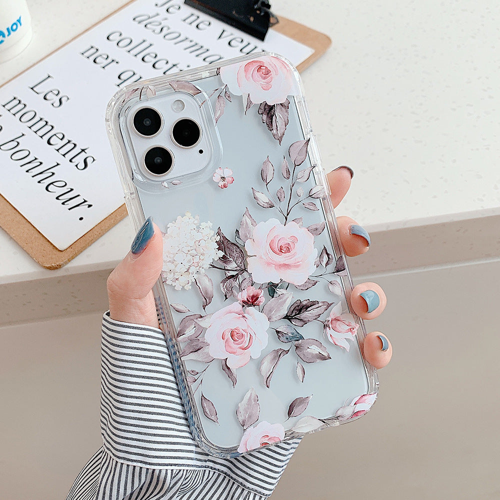 Banana Leaf Watercolor Flowers Phone Case Protector