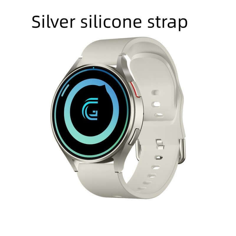 Smart Watches Are Fashionable And Casual with a silver silicone strap, showcasing modern design and style.