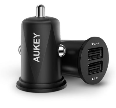 AUKEY Mini 2USB Car Charger Fast Mobile Charging Adapter