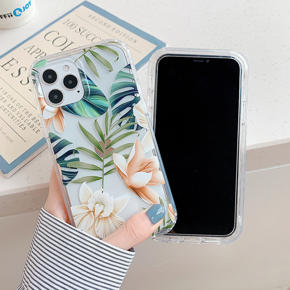 Banana Leaf Watercolor Flowers Phone Case Protector