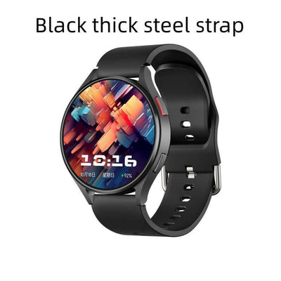 Smart Watches Are Fashionable And Casual with a black thick steel strap design.