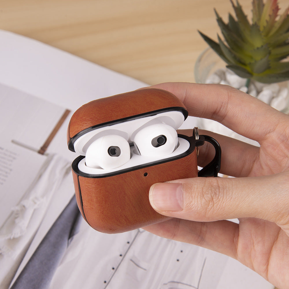 Airpod 4 Wireless Bluetooth Headset Leather Protective Cover