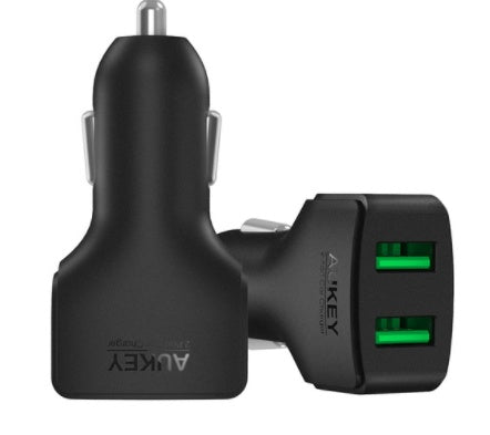 AUKEY Mini 2USB Car Charger Fast Mobile Charging Adapter