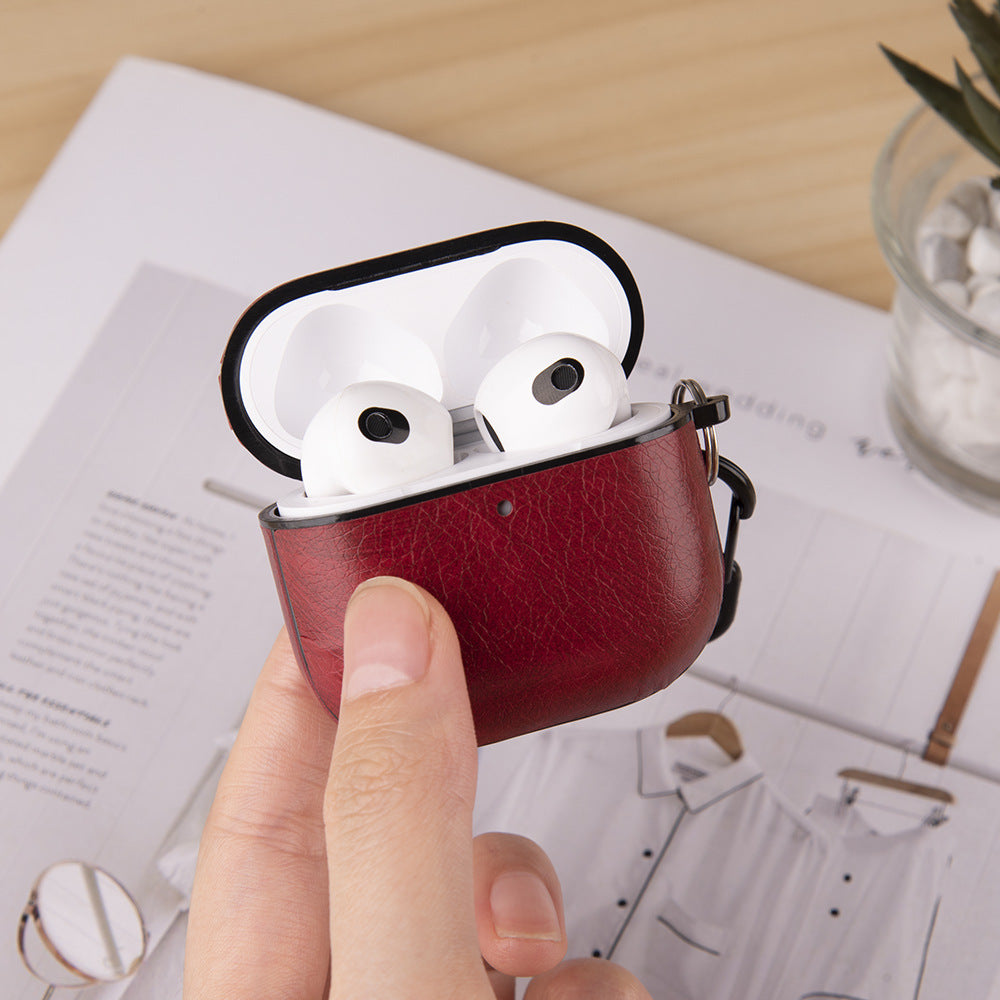 Airpod 4 Wireless Bluetooth Headset Leather Protective Cover